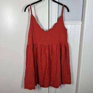 SAAJ Paris Robe Adele Corail coral linen‎ viscose Mini Dress size 6 resortwear